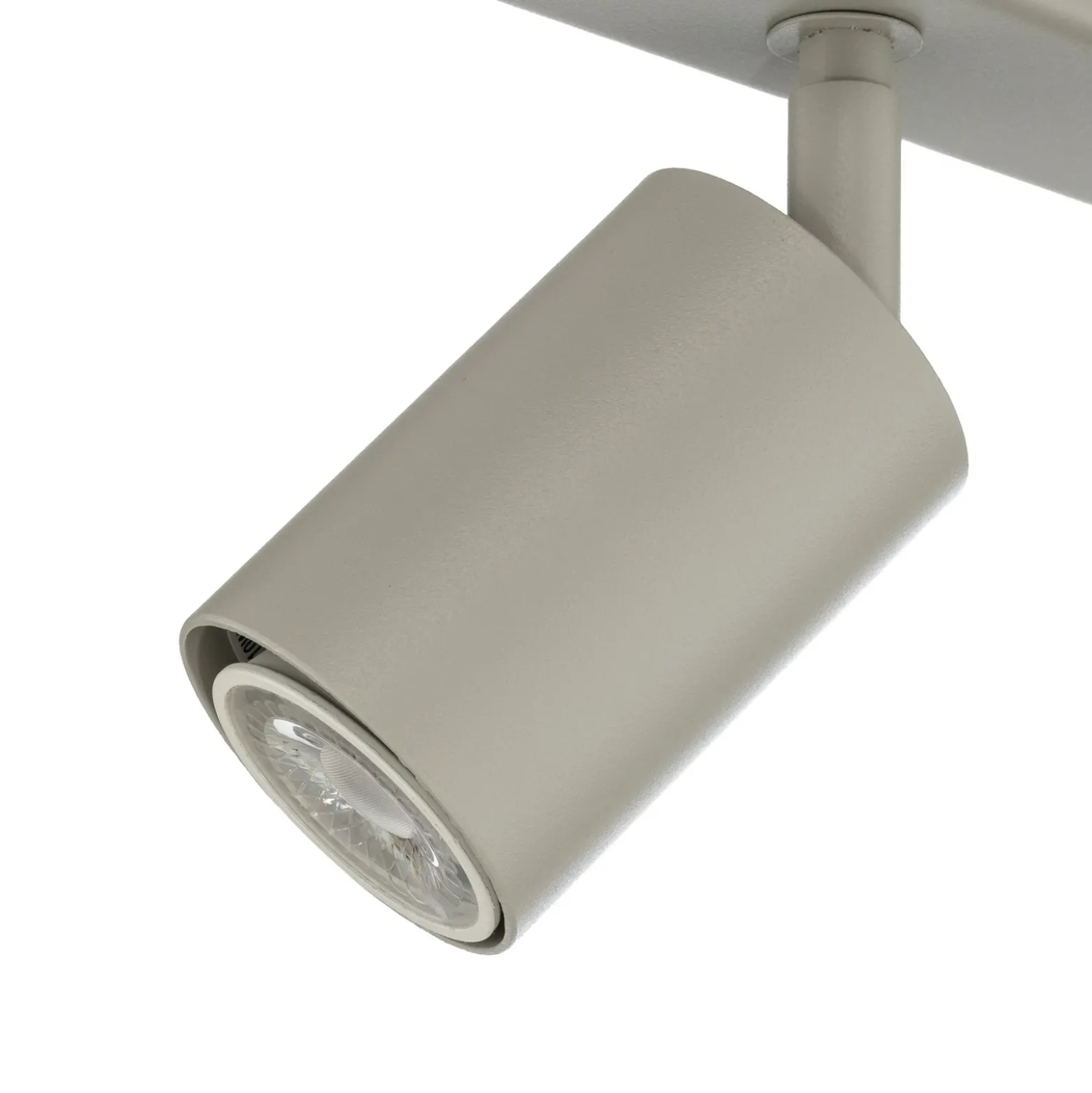 Downlight Zoom, 5 luces, gris-beige, acero, GU10