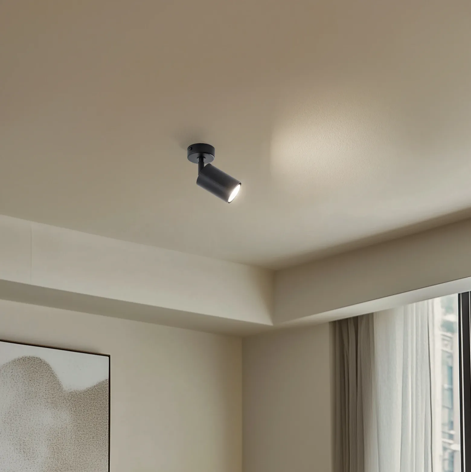 Downlight Zoom, 1 luz, negro