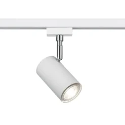 DUOline 782401 foco de riel, Ø 6 cm, blanco, 2 fases, GU10