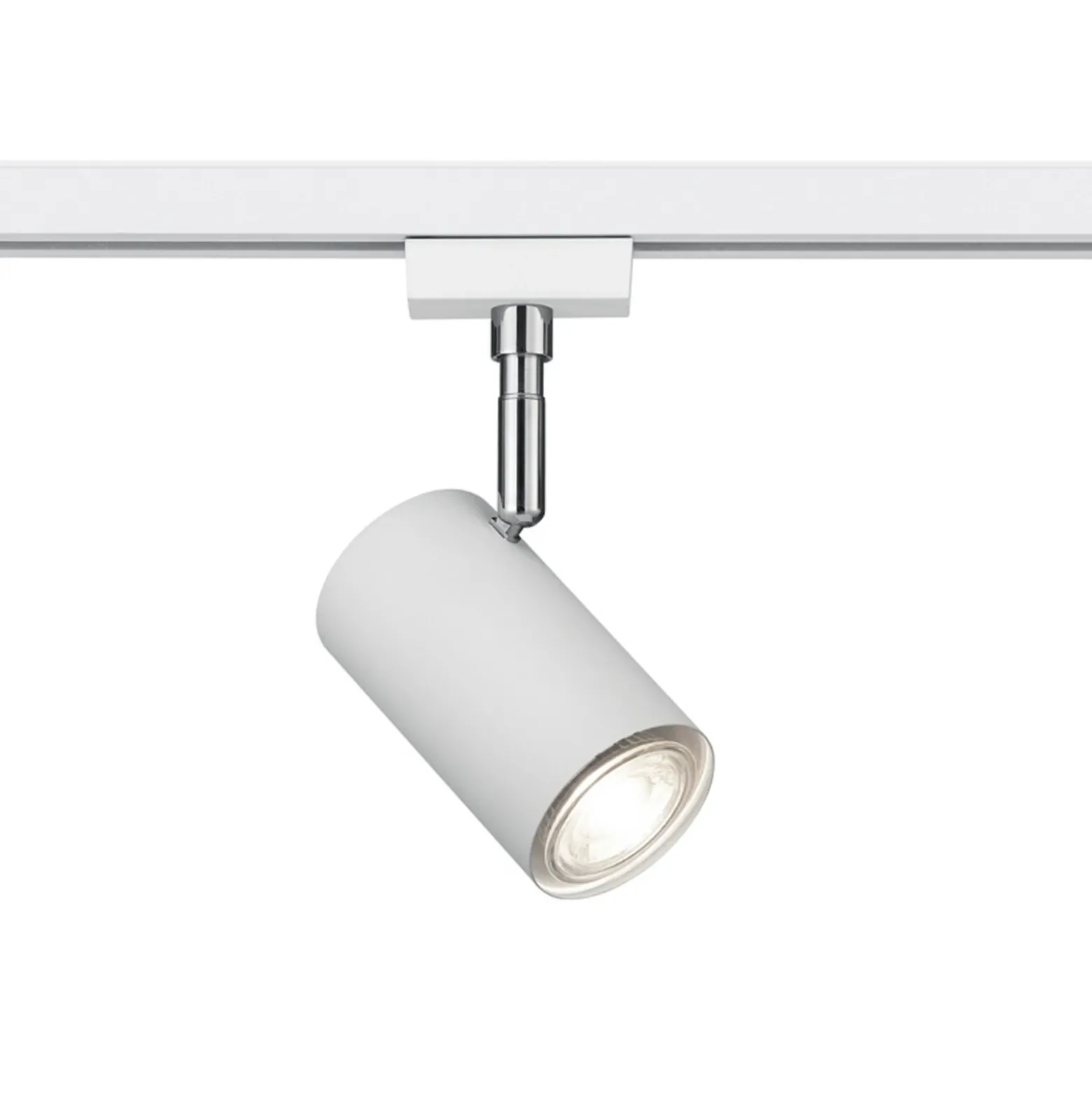 DUOline 782401 foco de riel, Ø 6 cm, blanco, 2 fases, GU10