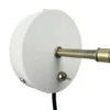 Dyberg Larsen Aplique de pared Sleep, blanco masilla, Ø 15 cm, acero