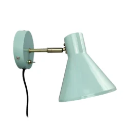 Dyberg Larsen aplique de pared Sleep, verde menta, Ø 15 cm, acero