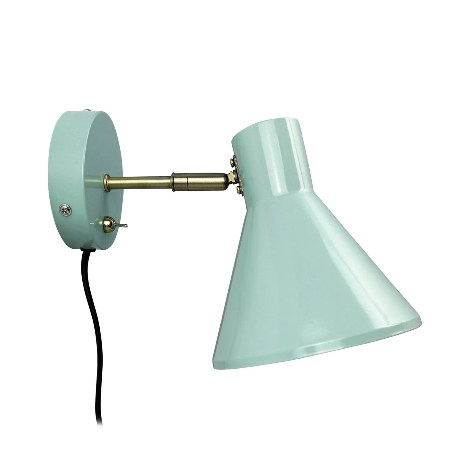 Dyberg Larsen aplique de pared Sleep, verde menta, Ø 15 cm, acero