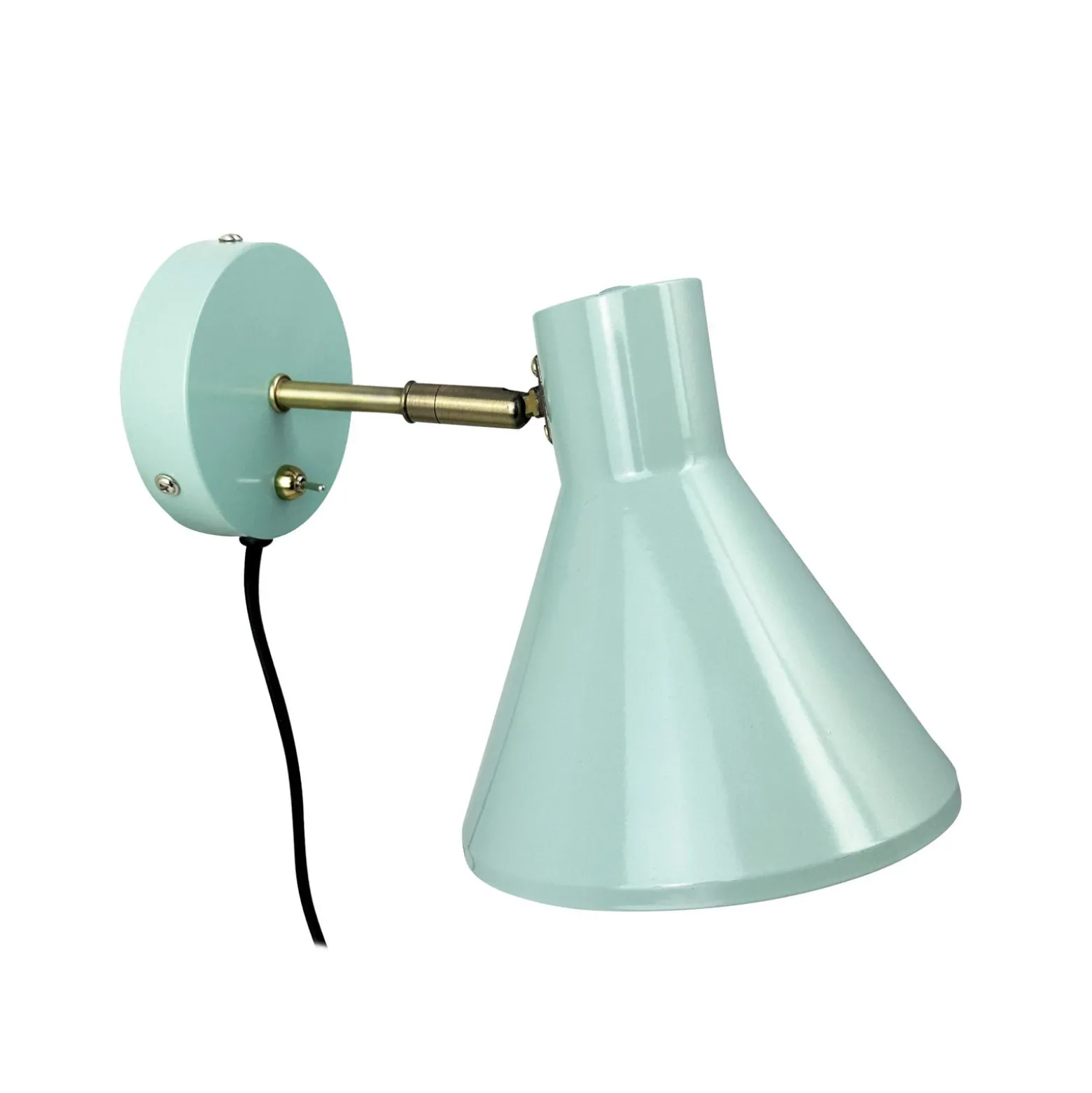 Dyberg Larsen aplique de pared Sleep, verde menta, Ø 15 cm, acero