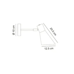 Dyberg Larsen DL12 aplique, blanco