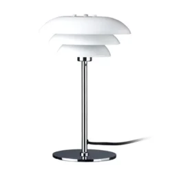 Dyberg Larsen DL20 lámpara de mesa vidrio, cromo