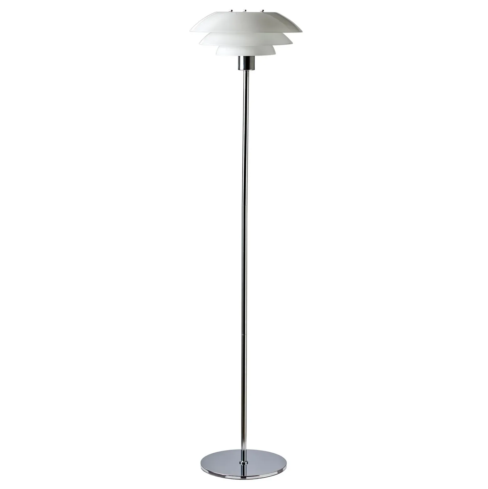 Dyberg Larsen DL31 lámpara de pie vidrio cromo