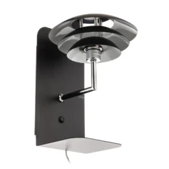 Dyberg Larsen DL20 USB Shelf aplique, negro
