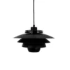 Dyberg Larsen lámpara colgante Ejka mini, negra, Ø 30 cm, metal