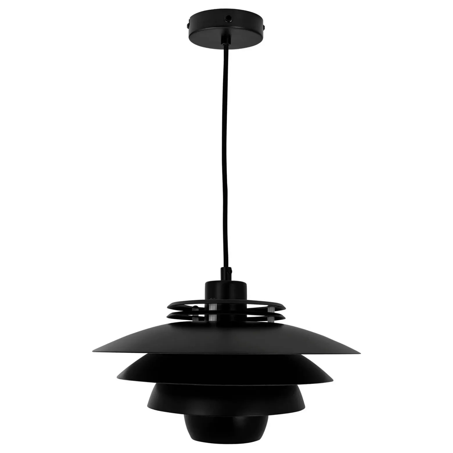 Dyberg Larsen lámpara colgante Ejka mini, negra, Ø 30 cm, metal