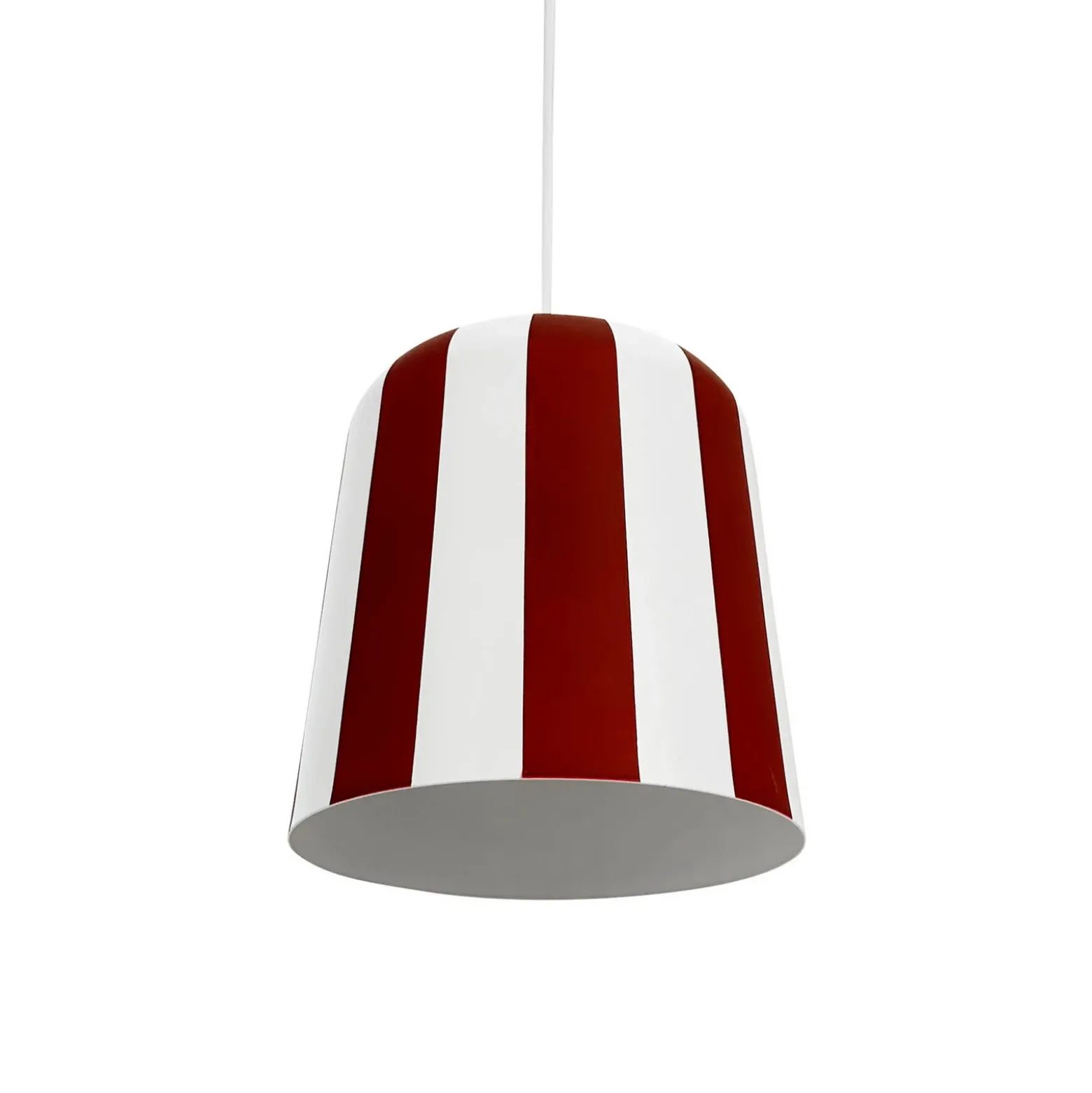 Dyberg Larsen lámpara colgante Gry, rojo oscuro/blanco, Ø 20 cm