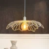 Dyberg Larsen Lámpara colgante FLORES, blanco perla, Ø 60 cm, metal