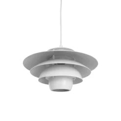 Dyberg Larsen lámpara colgante Ejka mini, blanca, Ø 30 cm, metal