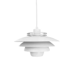 Dyberg Larsen lámpara colgante Ejka mini, blanca, Ø 30 cm, metal
