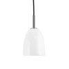 Dyberg Larsen lámpara colgante Jazz opal/acero, Ø 12 cm, cristal