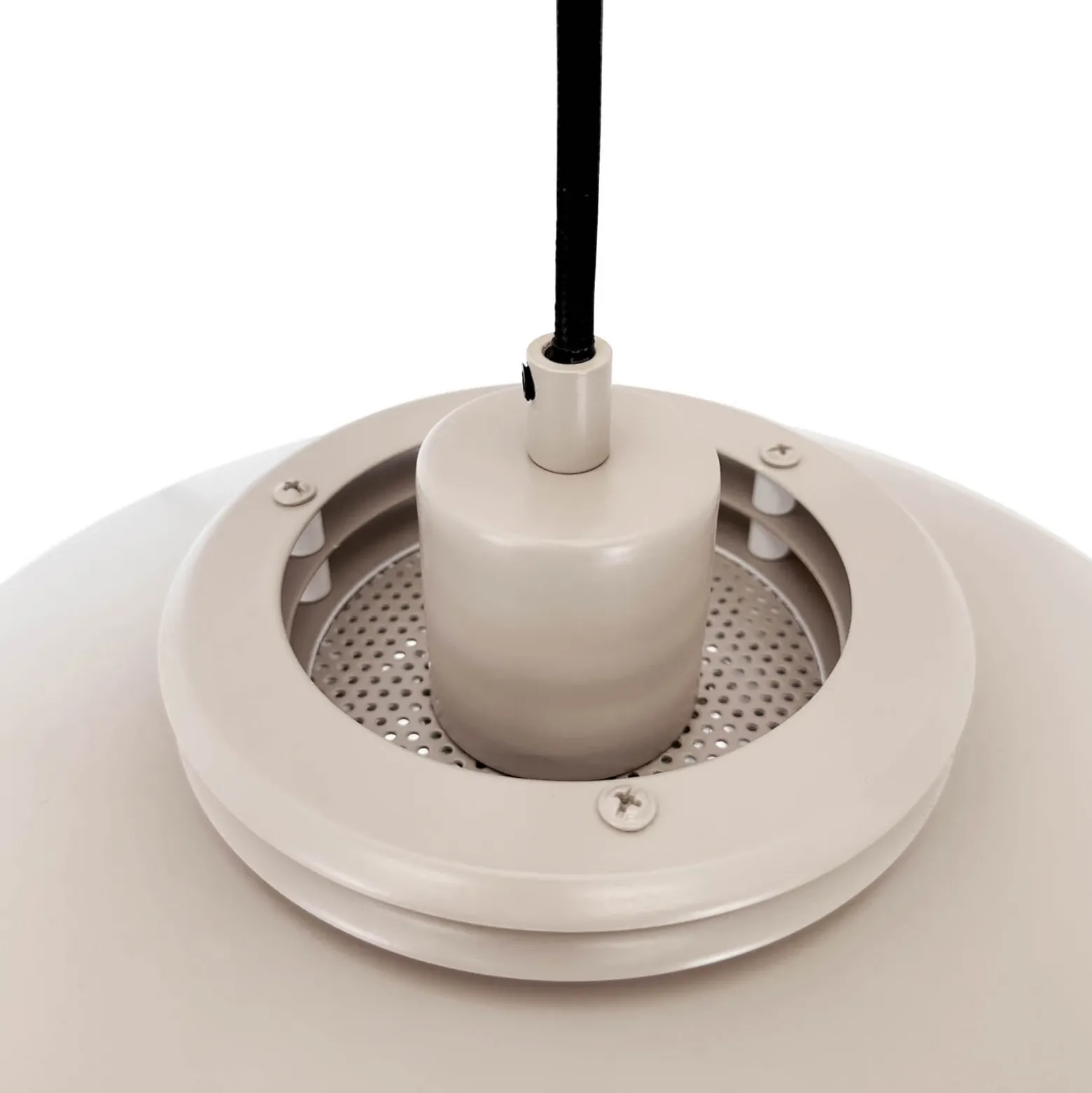 Dyberg Larsen lámpara colgante Ejka mini, beige, Ø 30 cm, metal