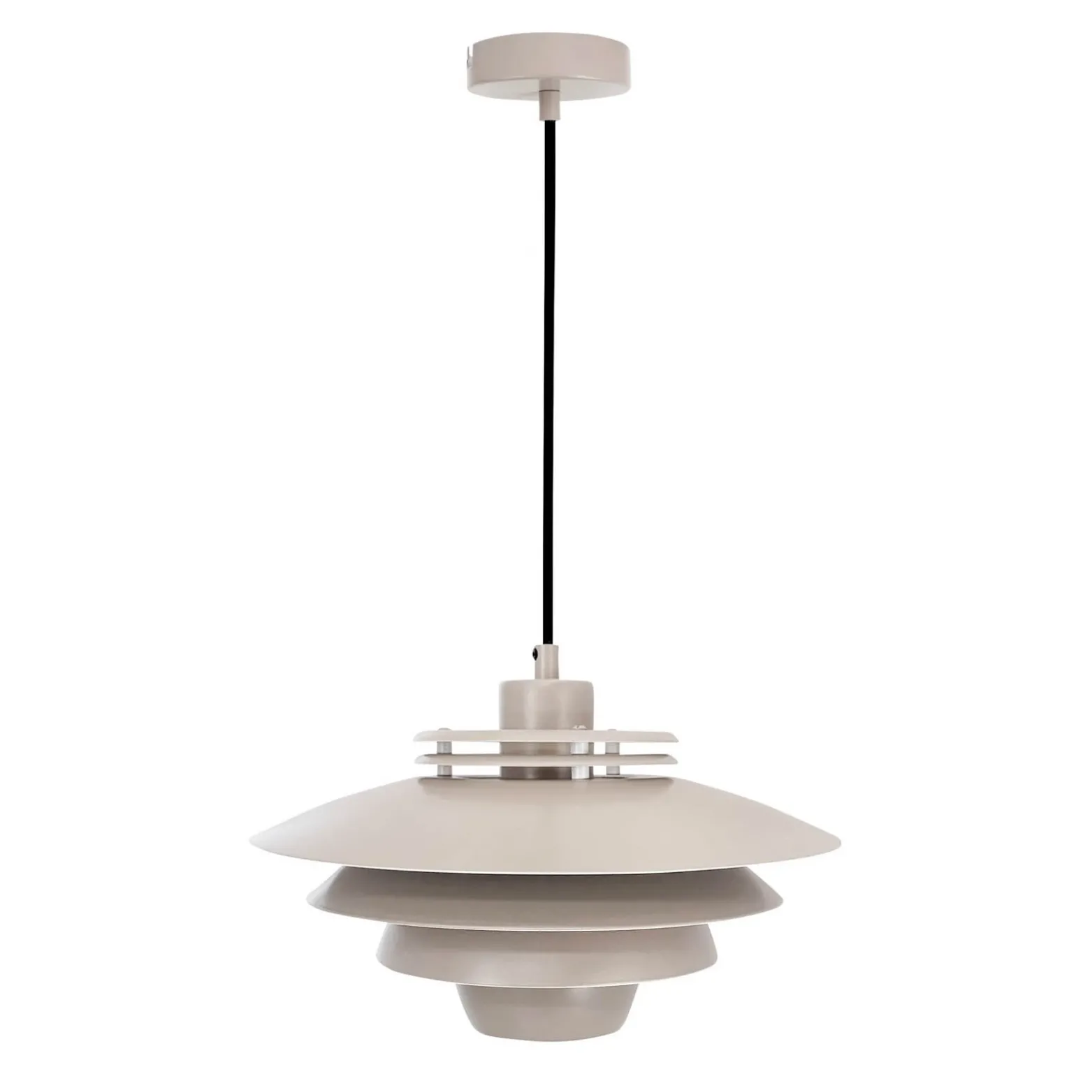 Dyberg Larsen lámpara colgante Ejka mini, beige, Ø 30 cm, metal