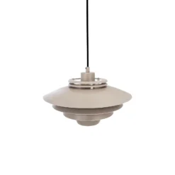 Dyberg Larsen lámpara colgante Ejka mini, beige, Ø 30 cm, metal