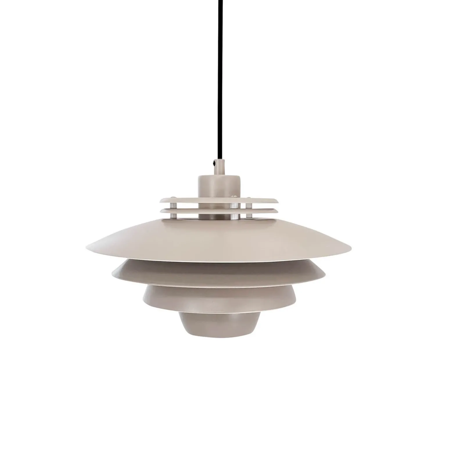 Dyberg Larsen lámpara colgante Ejka mini, beige, Ø 30 cm, metal