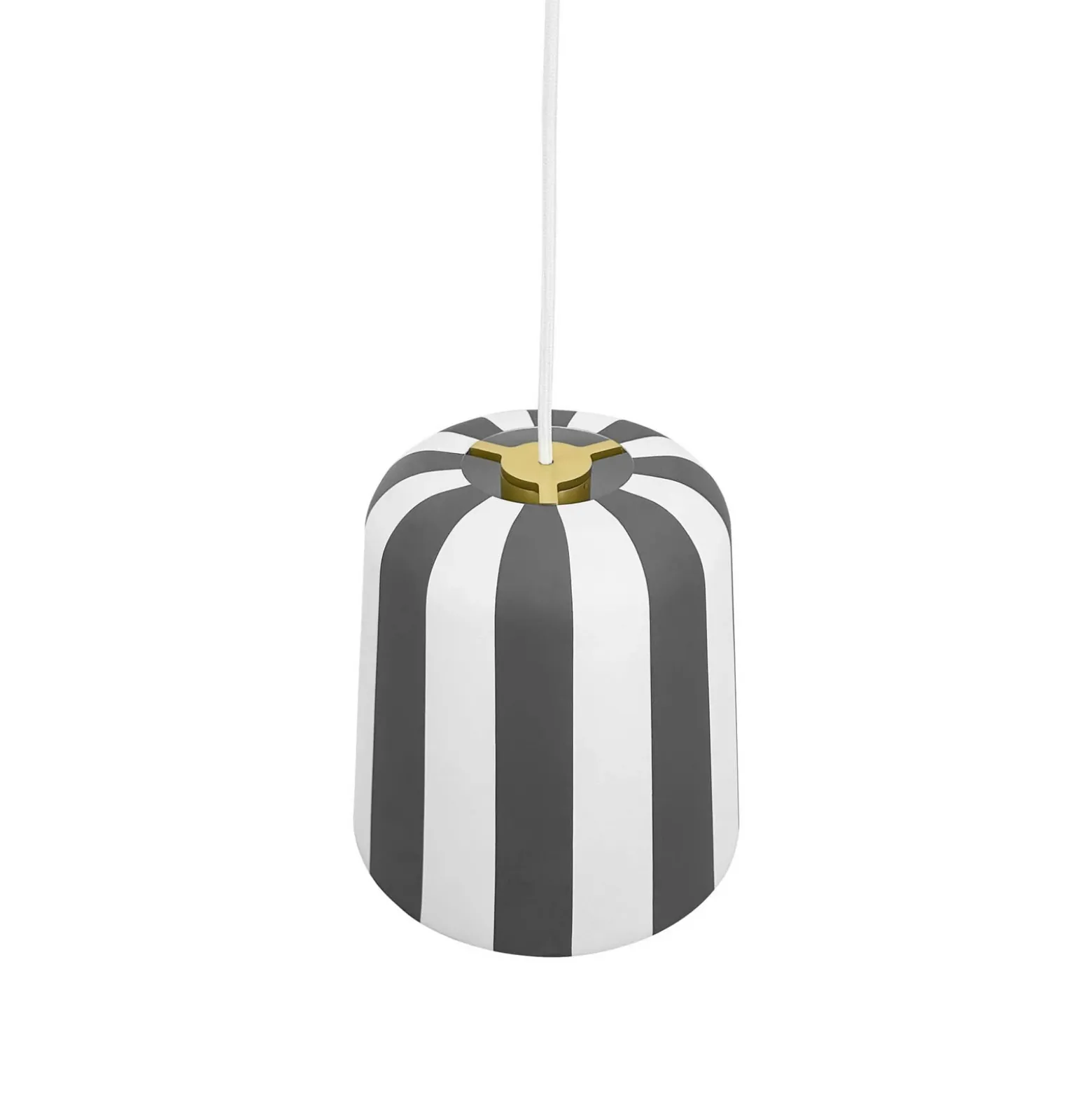 Dyberg Larsen lámpara colgante Gry, gris/blanco, Ø 20 cm, metal