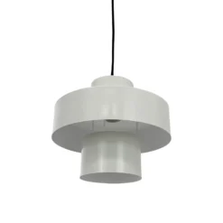 Dyberg Larsen lámpara colgante Stoke, blanco masilla, Ø 20 cm, metal