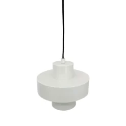 Dyberg Larsen lámpara colgante Stoke, blanco masilla, Ø 20 cm, metal