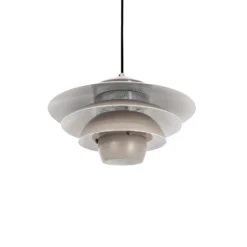 Dyberg Larsen lámpara colgante Ejka mini, beige, Ø 30 cm, metal