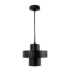 Dyberg Larsen lámpara colgante Stoke, negro, Ø 20 cm, metal