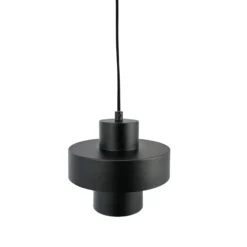 Dyberg Larsen lámpara colgante Stoke, negro, Ø 20 cm, metal