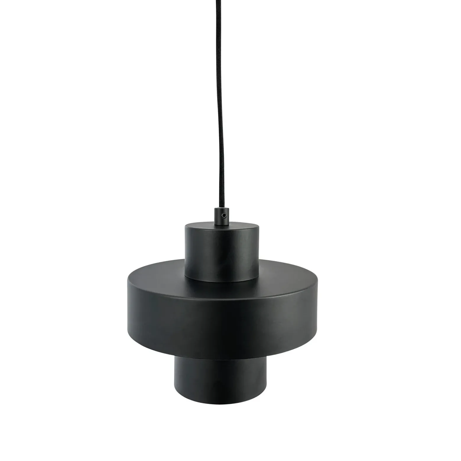 Dyberg Larsen lámpara colgante Stoke, negro, Ø 20 cm, metal