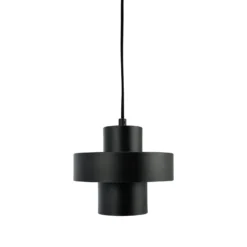 Dyberg Larsen lámpara colgante Stoke, negro, Ø 20 cm, metal