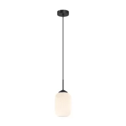 Dyberg LARSEN Lámpara colgante de cristal Riflet, Ø 14 cm