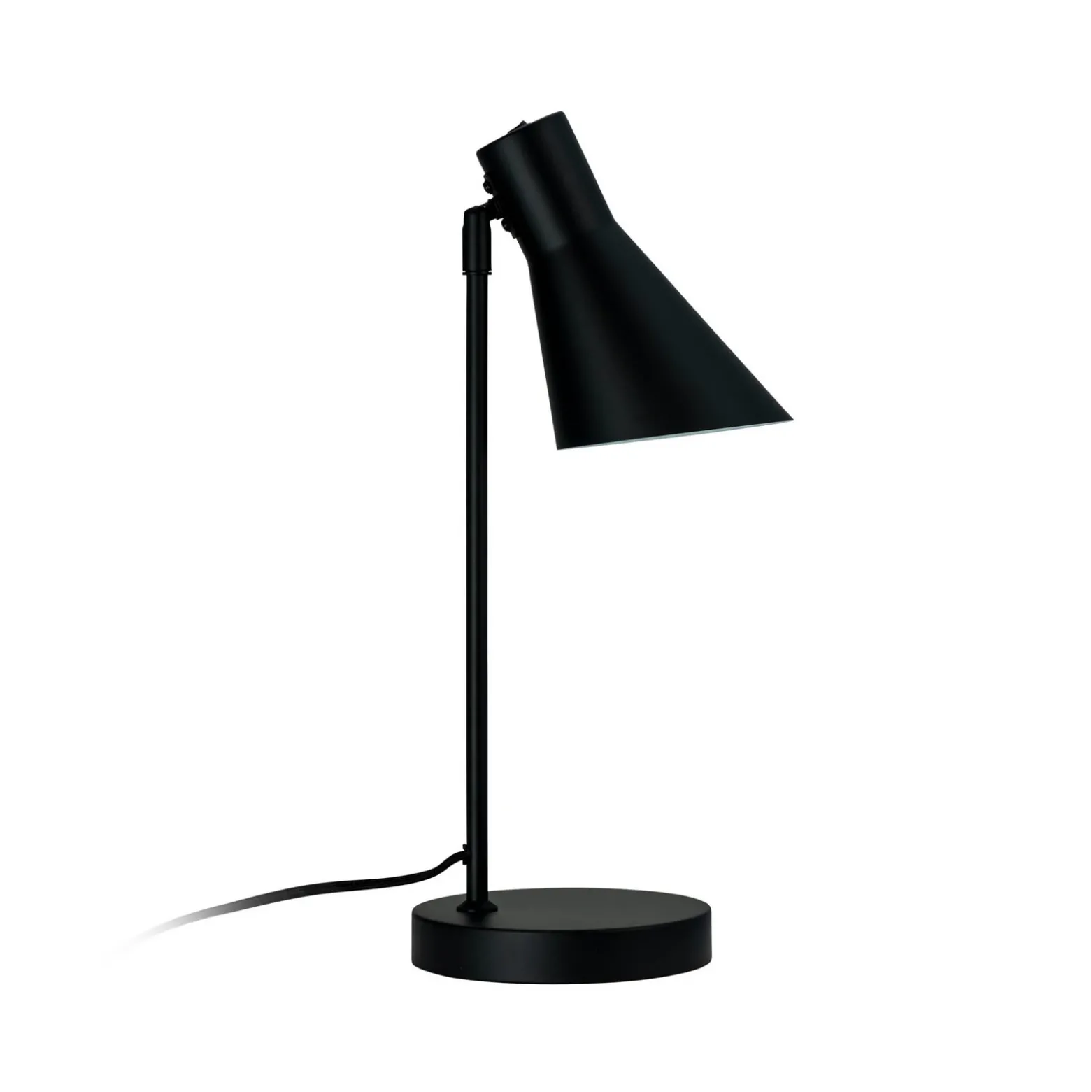 Dyberg Larsen lámpara de mesa DL12, negra, altura 44,5 cm, metal