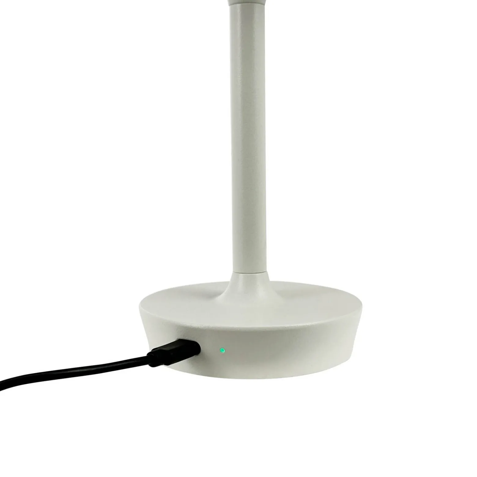 Dyberg Larsen lámpara de mesa LED recargable Flow, crema, altura 25 cm