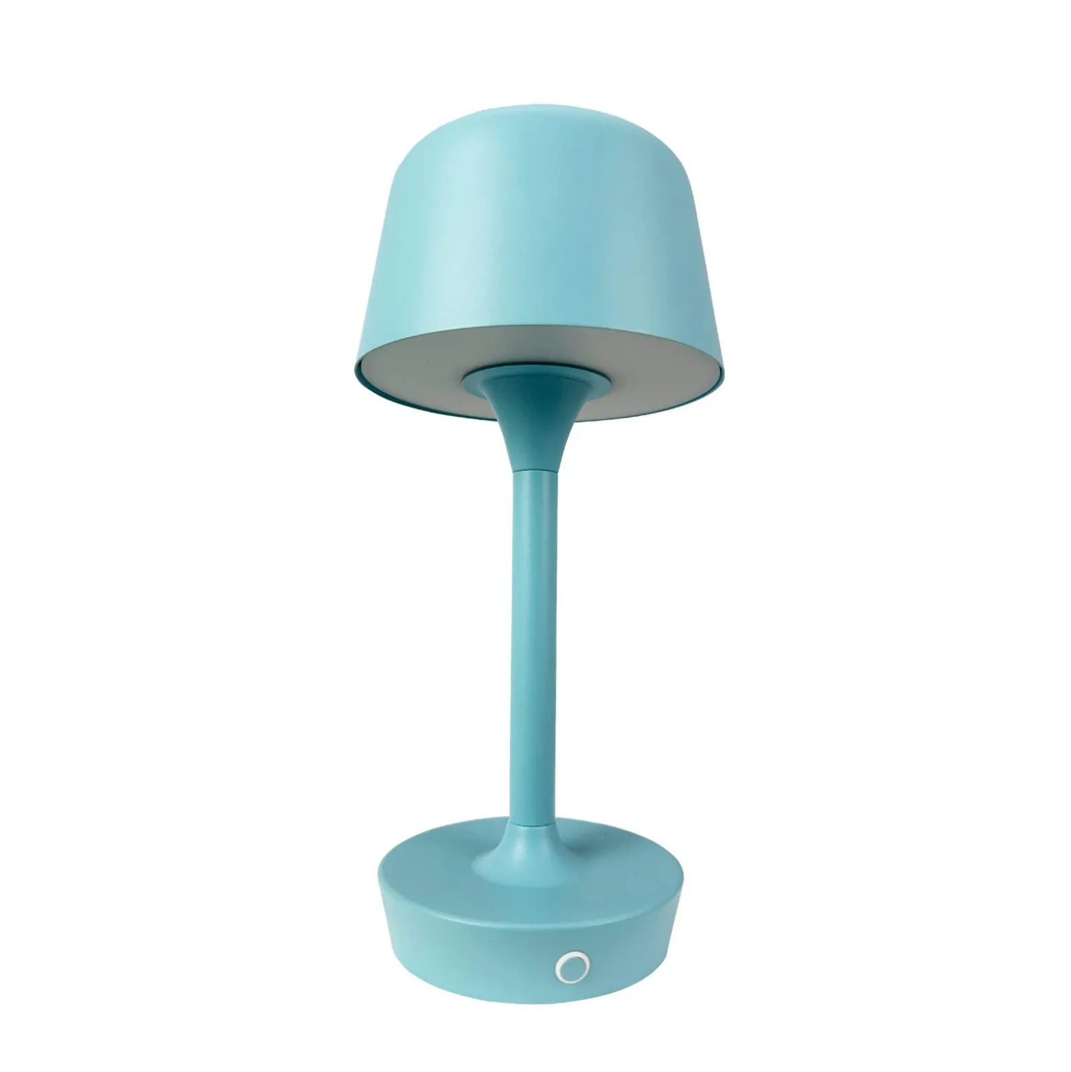 Dyberg Larsen Lámpara de mesa LED recargable Flow, azul claro, altura 25 cm