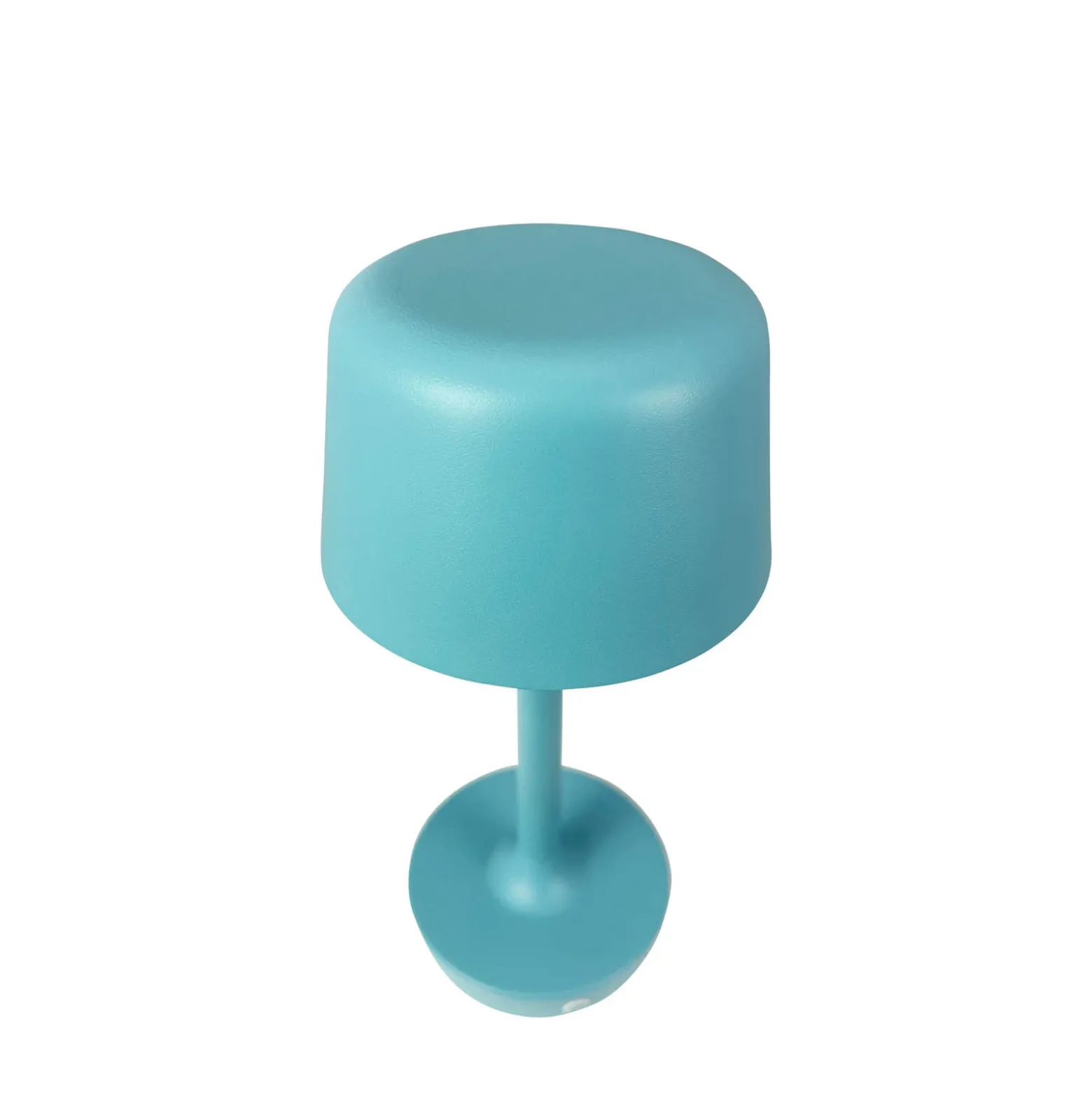 Dyberg Larsen Lámpara de mesa LED recargable Flow, azul claro, altura 25 cm