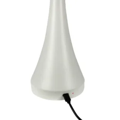 Dyberg Larsen Lámpara de mesa LED recargable Vienna, color crema, altura