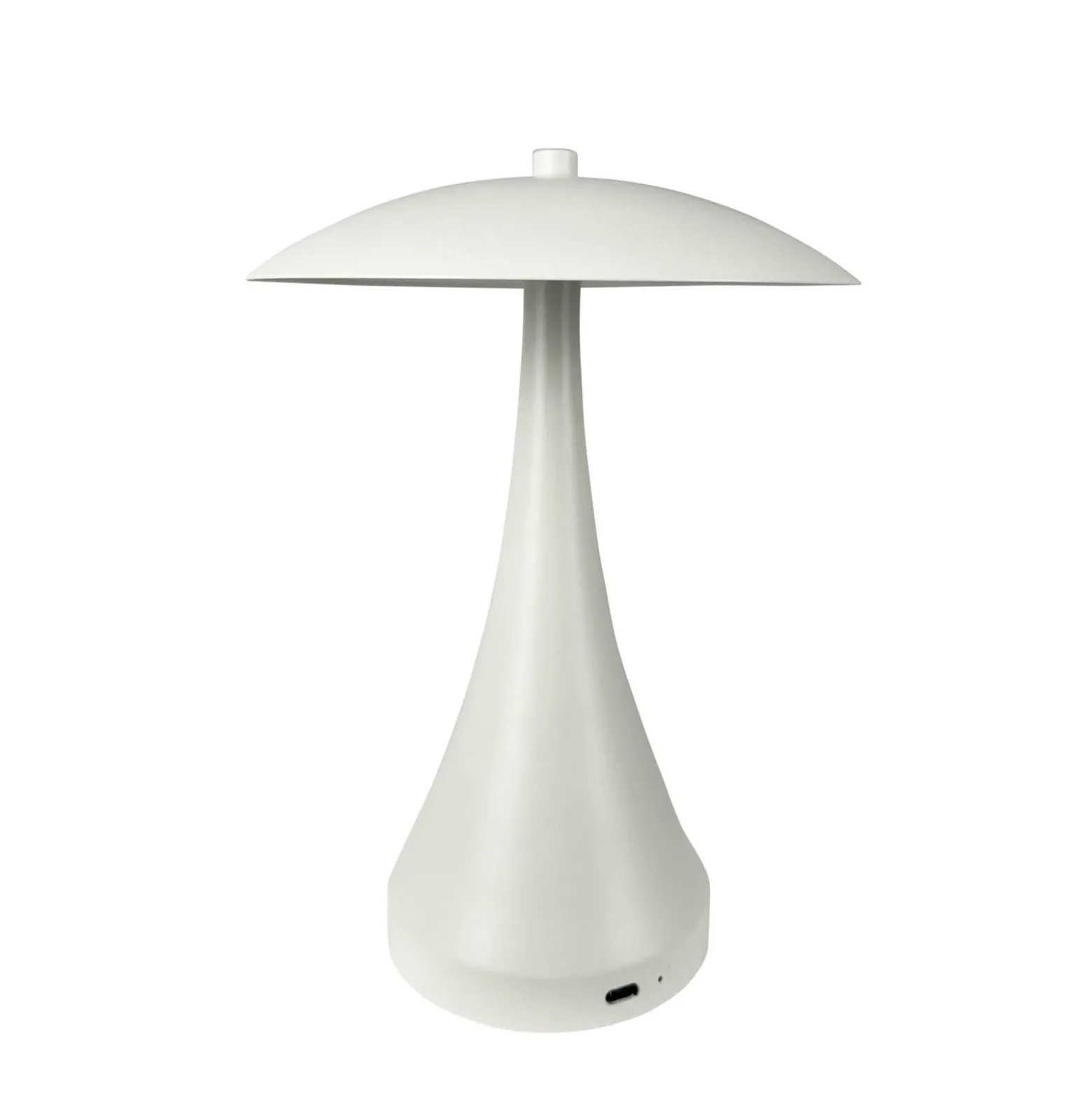 Dyberg Larsen Lámpara de mesa LED recargable Vienna, color crema, altura