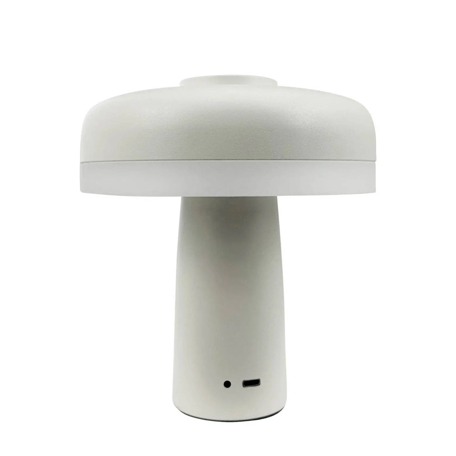 Dyberg Larsen Lámpara de mesa LED recargable Porter, blanca, altura 16 cm