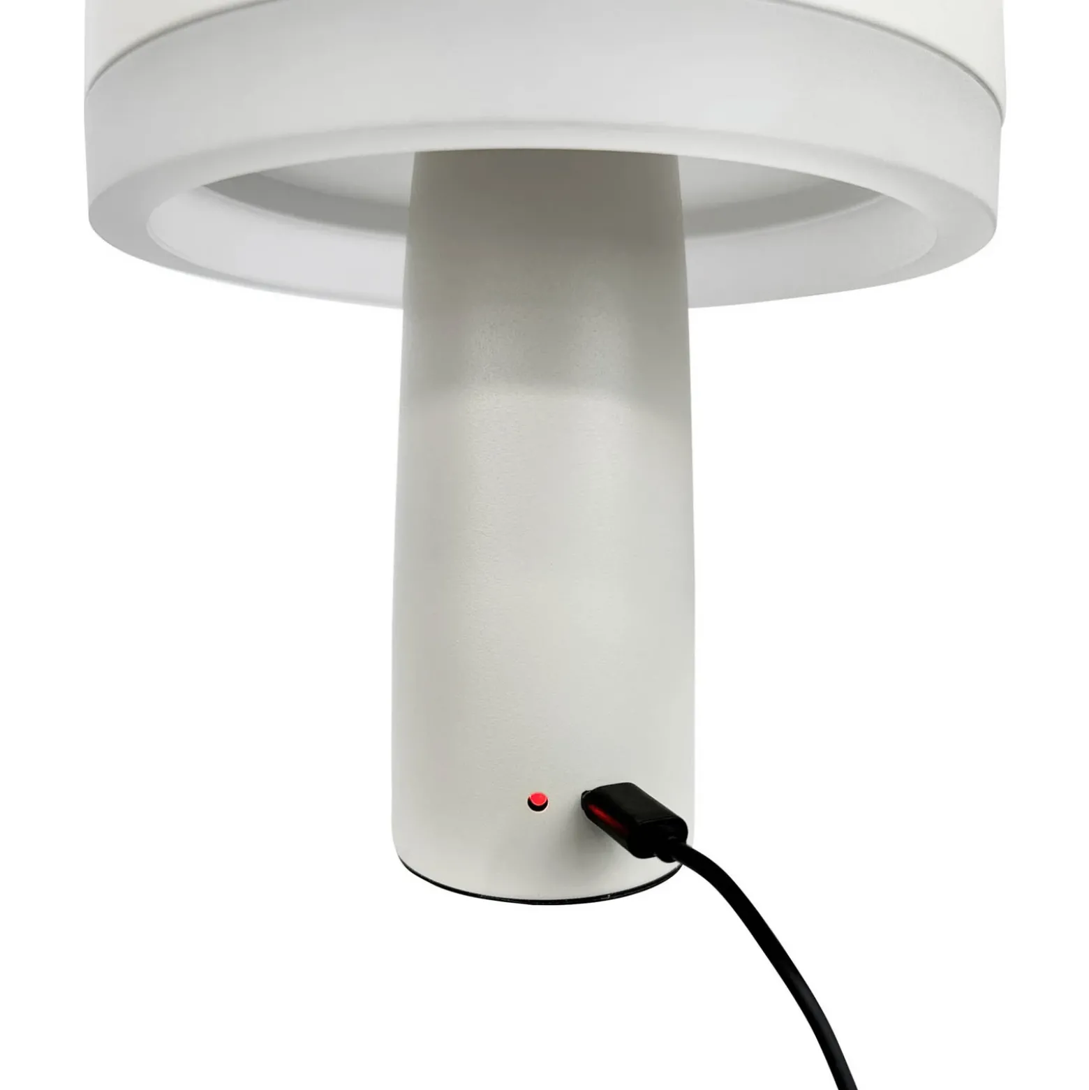Dyberg Larsen Lámpara de mesa LED recargable Porter, blanca, altura 16 cm