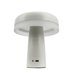 Dyberg Larsen Lámpara de mesa LED recargable Porter, blanca, altura 16 cm