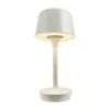 Dyberg Larsen lámpara de mesa LED recargable Flow, crema, altura 25 cm