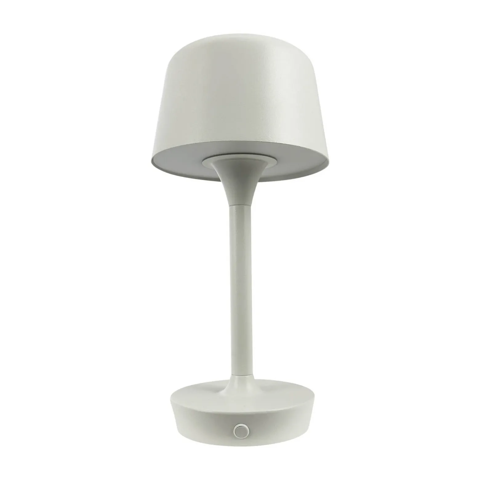 Dyberg Larsen lámpara de mesa LED recargable Flow, crema, altura 25 cm