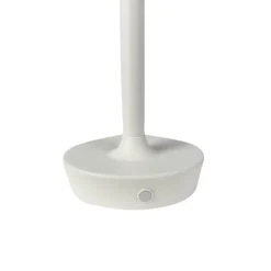 Dyberg Larsen lámpara de mesa LED recargable Flow, crema, altura 25 cm
