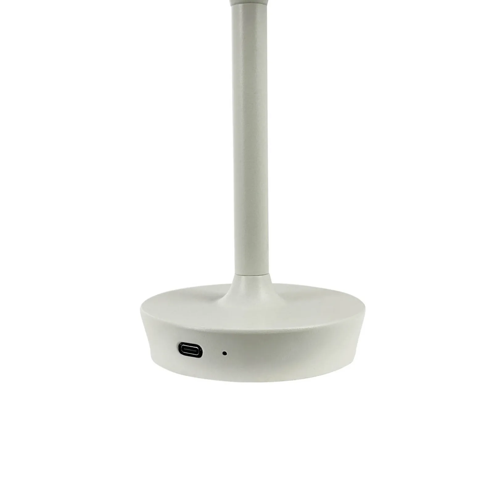 Dyberg Larsen lámpara de mesa LED recargable Flow, crema, altura 25 cm