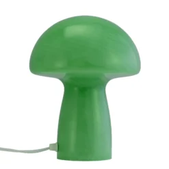 Dyberg Larsen Lámpara de mesa Mushroom, verde, altura 23 cm, cristal
