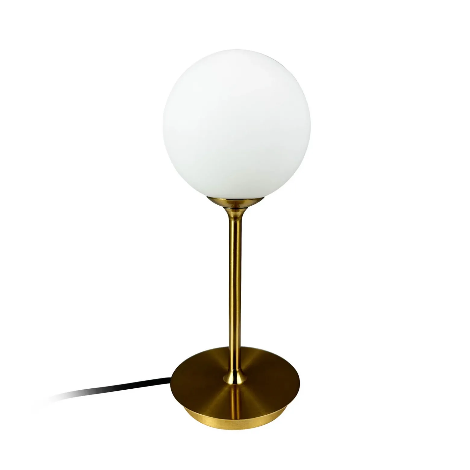 Dyberg Larsen lámpara de mesa Sia, color ópalo/latón, altura 12 cm