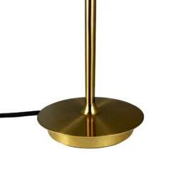 Dyberg Larsen lámpara de mesa Sia, color ópalo/latón, altura 12 cm