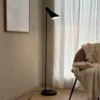 Dyberg Larsen lámpara de pie DL12, negro, altura 139 cm, metal