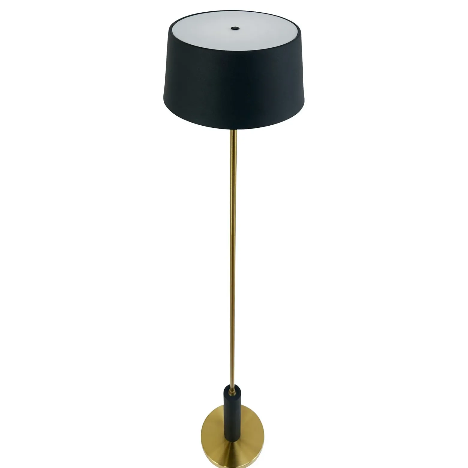 Dyberg Larsen Lámpara de pie LED recargable Yoyo, negra, altura 125 cm